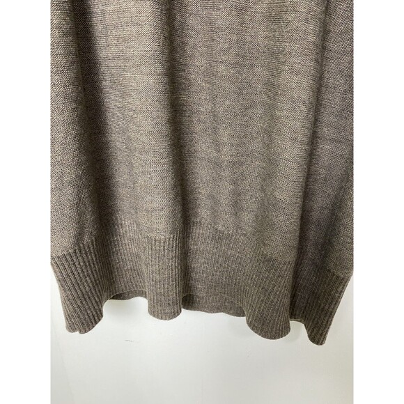 LOFT Women’s Sweater Knit Dress Cowl Neck Brown Merino Wool Blend Size M - Picture 14 of 14